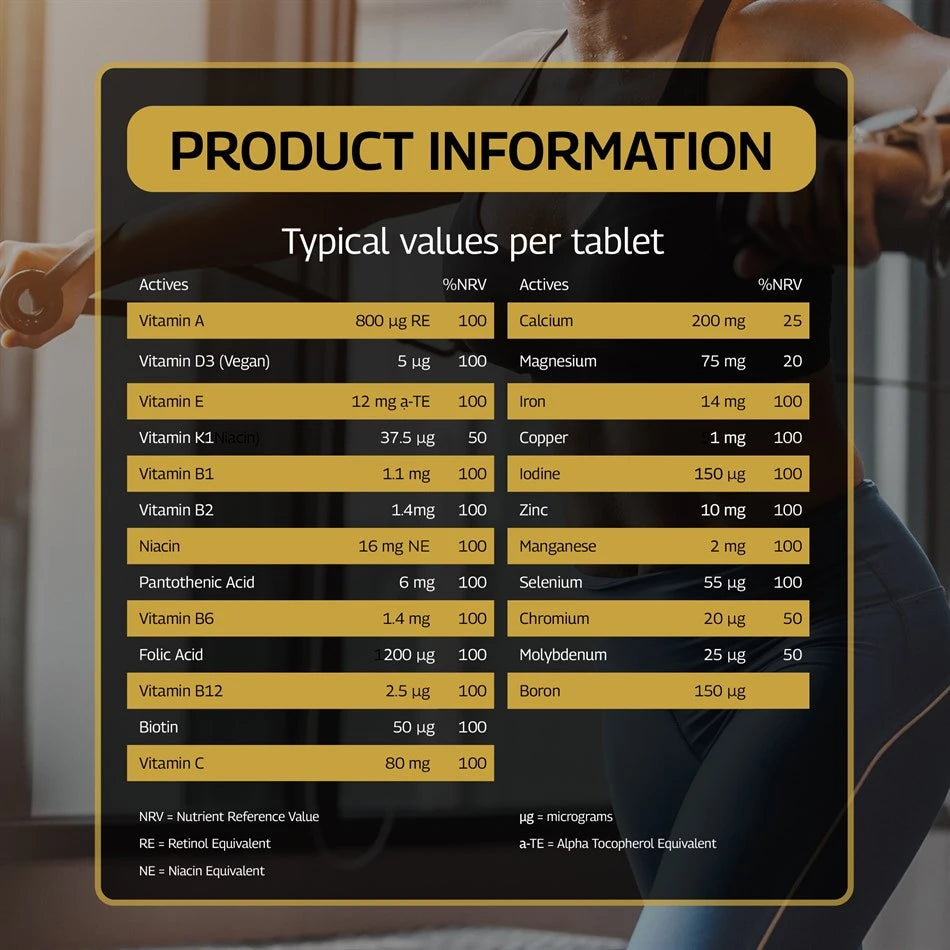 Gold A-Z MultiVitamin (120 Tablets)