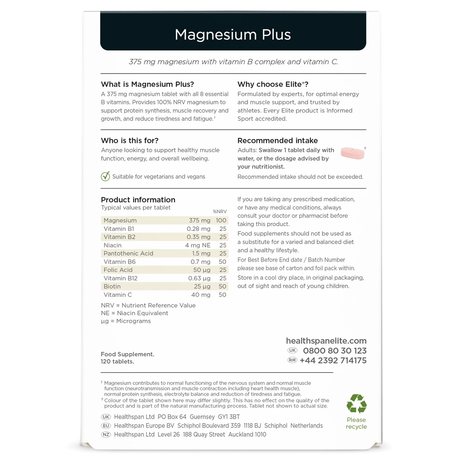 Magnesium Plus (120 Tablets)